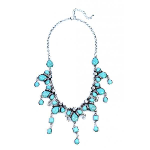 Tibetan Boho Turquoise Statement Necklace